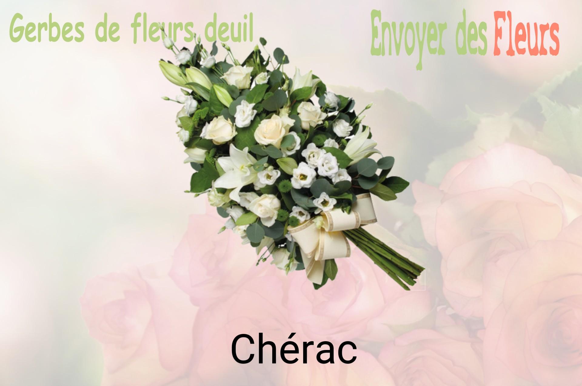 Gerbe de fleurs de deuil livrée à Chérac